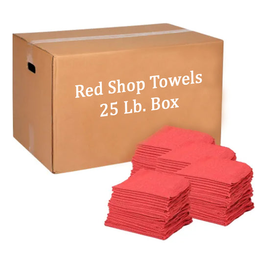 Red Shop Towels - 25 Lb. Box